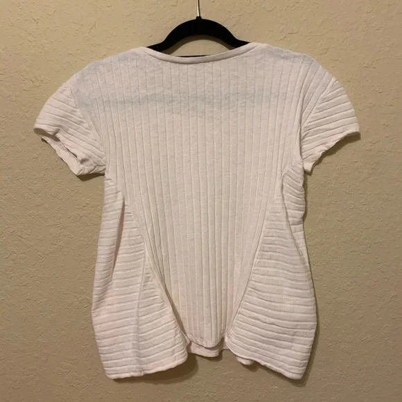 •Anthropologie• Bordeaux White Zipper shirt Sz M! - Picture 12 of 12